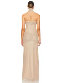 Mirror Palais Starlite Glitter Mesh Dress Diamond Sand Size XS / AU 6 for rent on The Volte - image 3