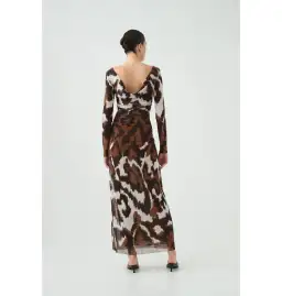 Aje Sym Long Sleeve Dress Wild Abstract Size M / AU 10 for rent on The Volte - image 5