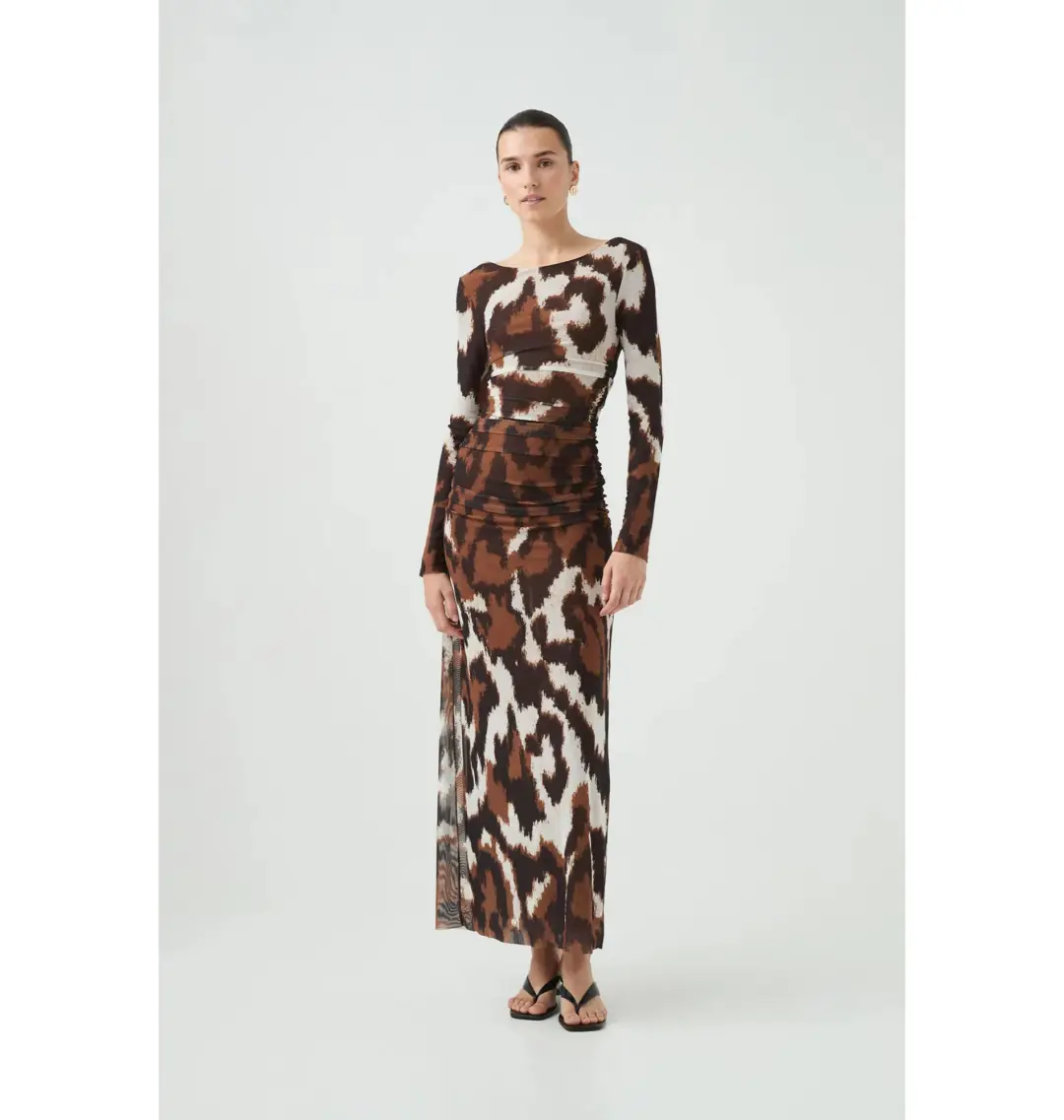 Aje Sym Long Sleeve Dress Wild Abstract Size M / AU 10 for rent on The Volte - main image