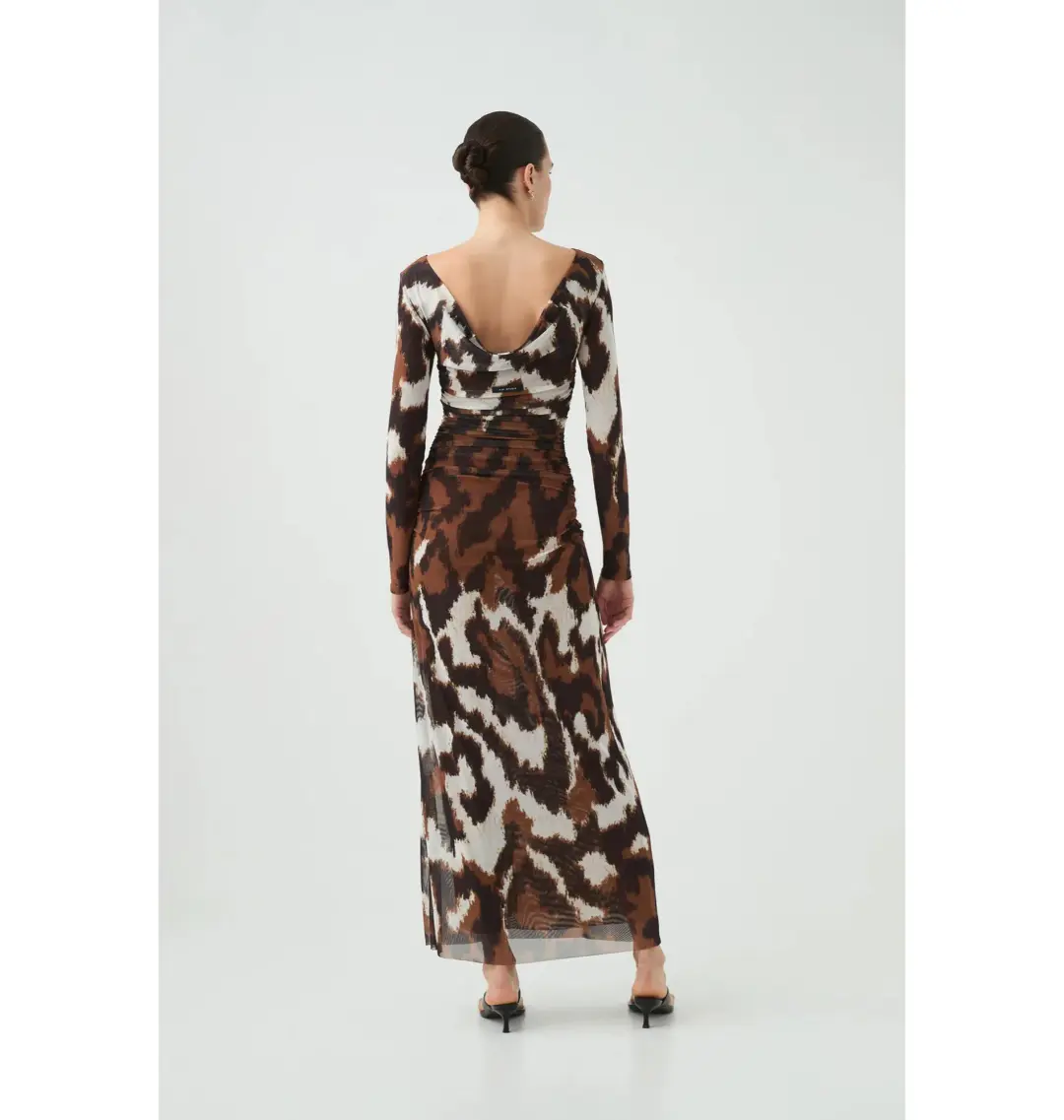 Aje Sym Long Sleeve Dress Wild Abstract Size L / AU 12 for rent on The Volte - main image