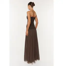 She is OLLÁ Nicolette Maxi Dress Espresso Size AU 6 for rent on The Volte - image 2