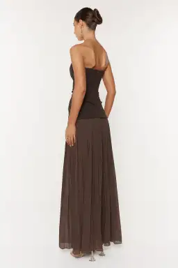 She is OLLÁ Nicolette Maxi Dress Espresso Brown Size 8 for rent on The Volte - image 2