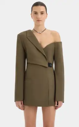 Sir Sartoria Mini Dress Chocolate Marle Size AU 12 for rent on The Volte - image 2