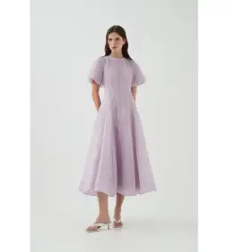 Aje Nova Pleated Midi Dress Size AU 12