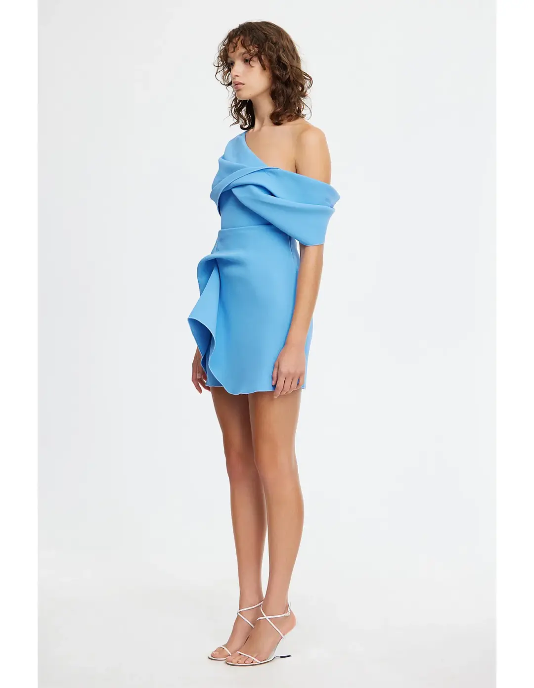 Acler Ashford Mini Dress Blue Size 10 for rent on The Volte - main image