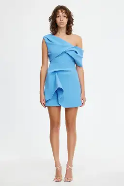 Acler Ashford Mini Dress Blue Size 10 for rent on The Volte - image 1