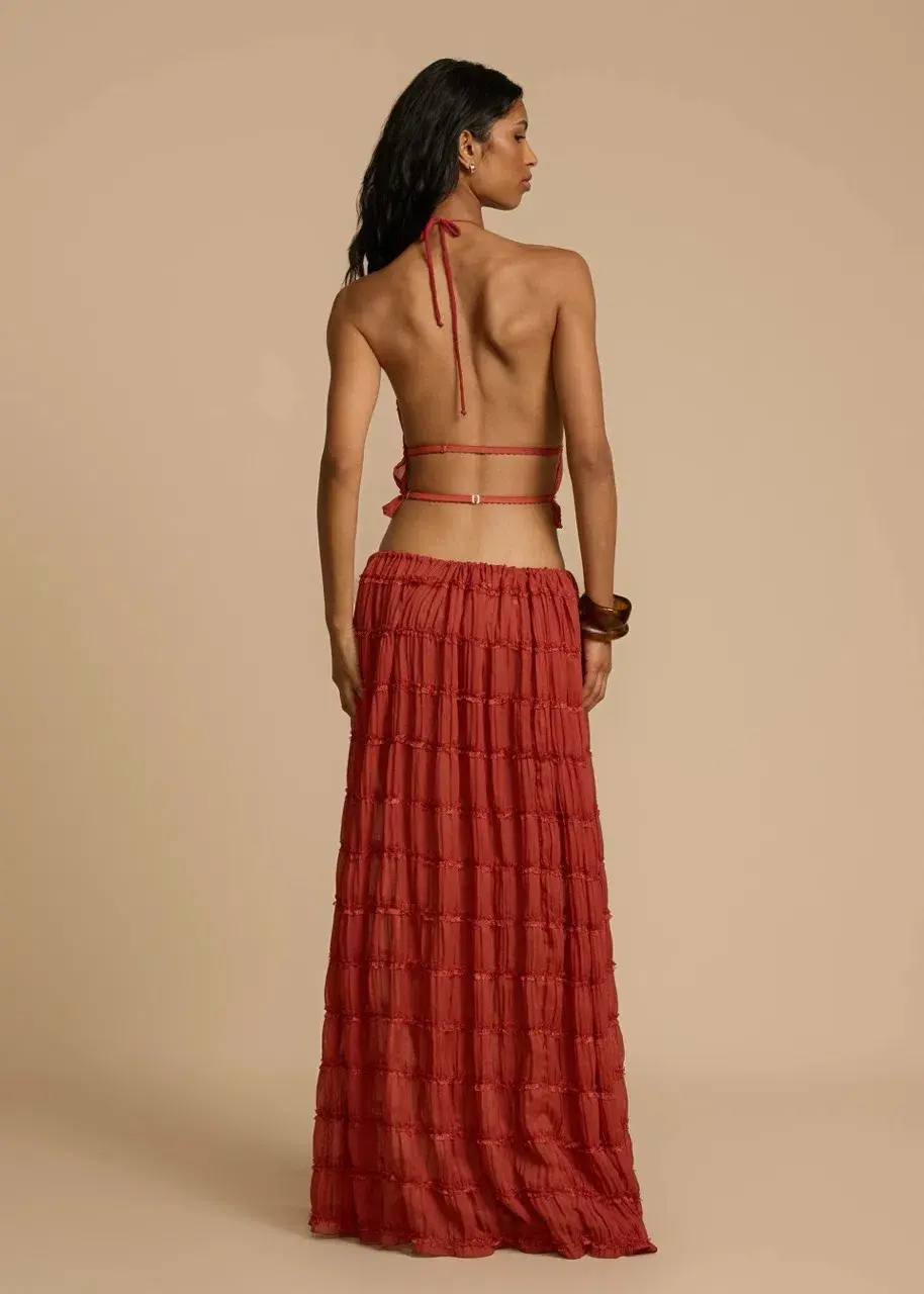 Arcina Ori Juliette Halter Set Red Size S / AU 8 for rent on The Volte - main image