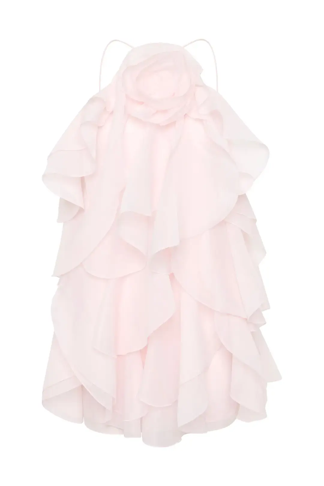 Aje Pandorea Layered Mini Dress Pastel Pink Size 8 for rent on The Volte - main image