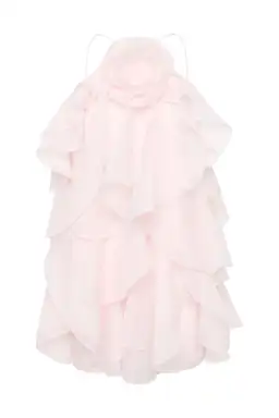 Aje Pandorea Layered Mini Dress Pastel Pink Size 8 for rent on The Volte - image 4