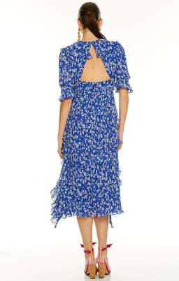 Talulah Mediterranean Minx Midi Dress Blue Size 10