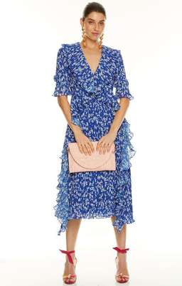 Talulah Mediterranean Minx Midi Dress Blue Size 10