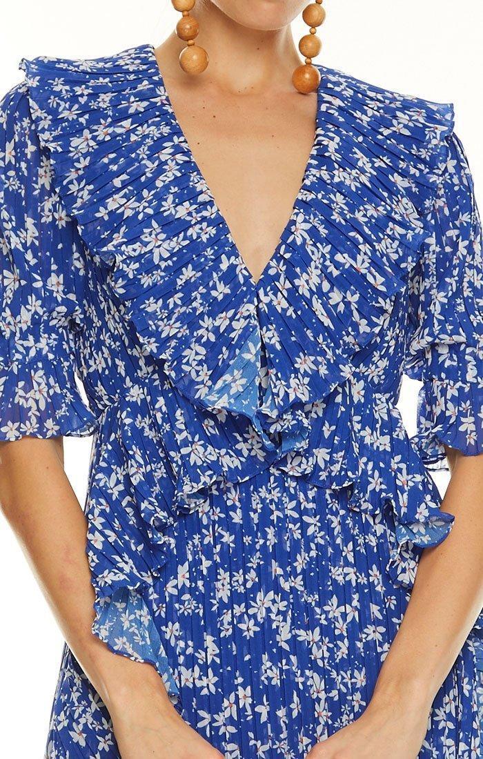 Talulah Mediterranean Minx Midi Dress Blue Size 10 - Image 4