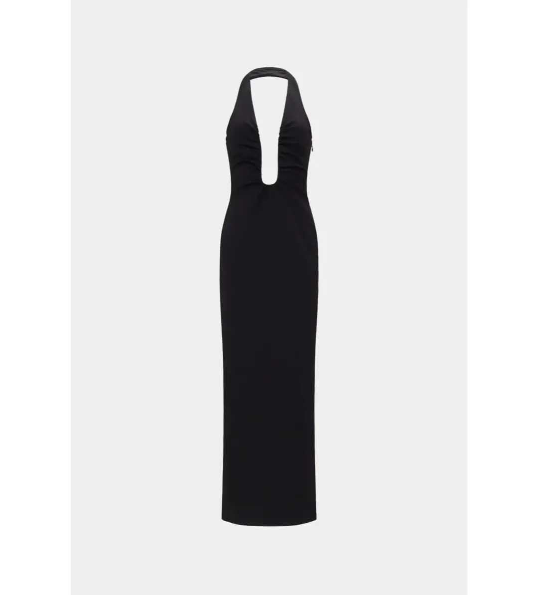 Misha Alusia Stretch Twill Maxi Dress in Black Size 8 for rent on The Volte - main image