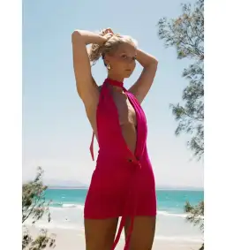 Saboa Studios Bemb Mini Dress Berry Kiss Size XS AU 6 for rent on The Volte - image 2