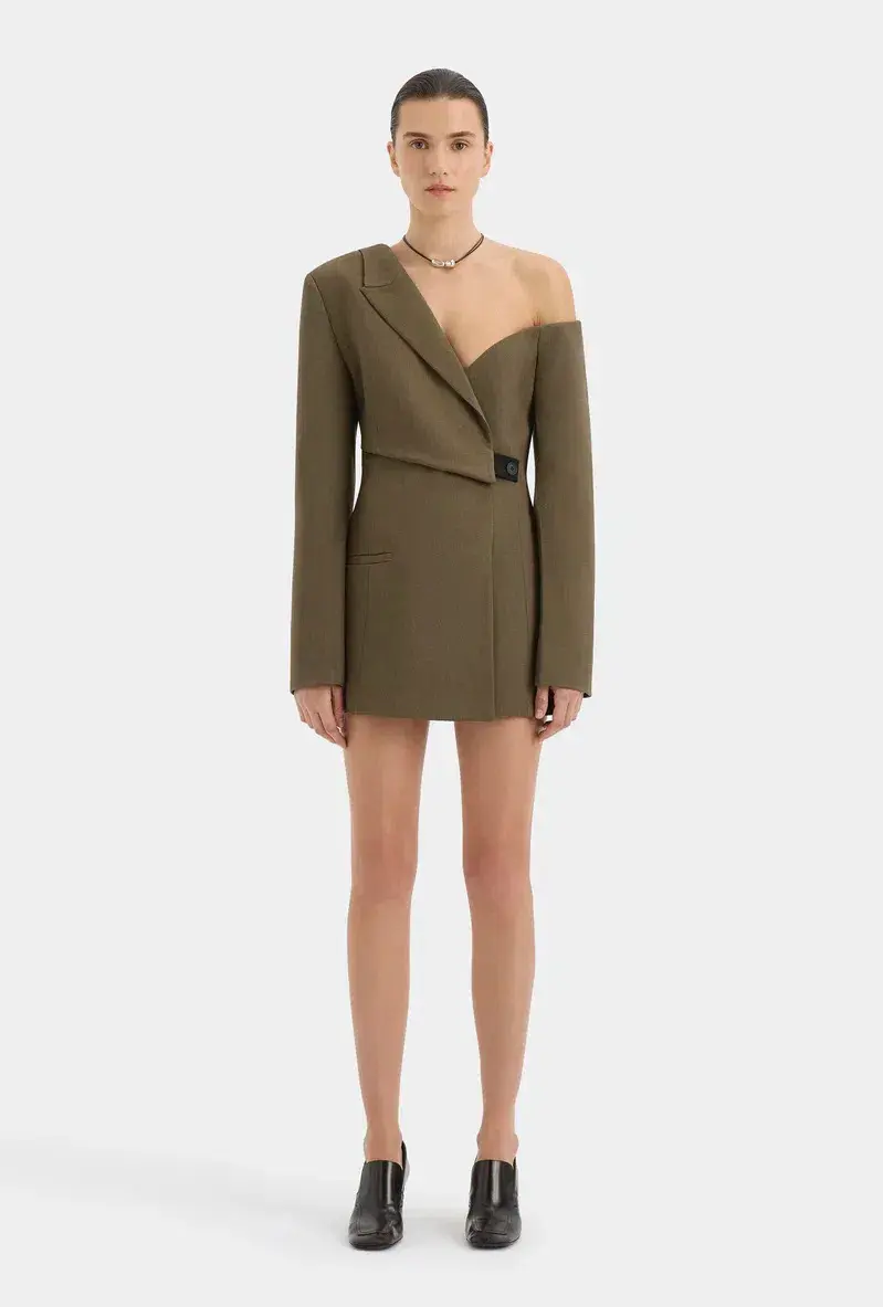 Sir the label Sartoria Mini Dress Chocolate Marle Size AU 8 for rent on The Volte - main image