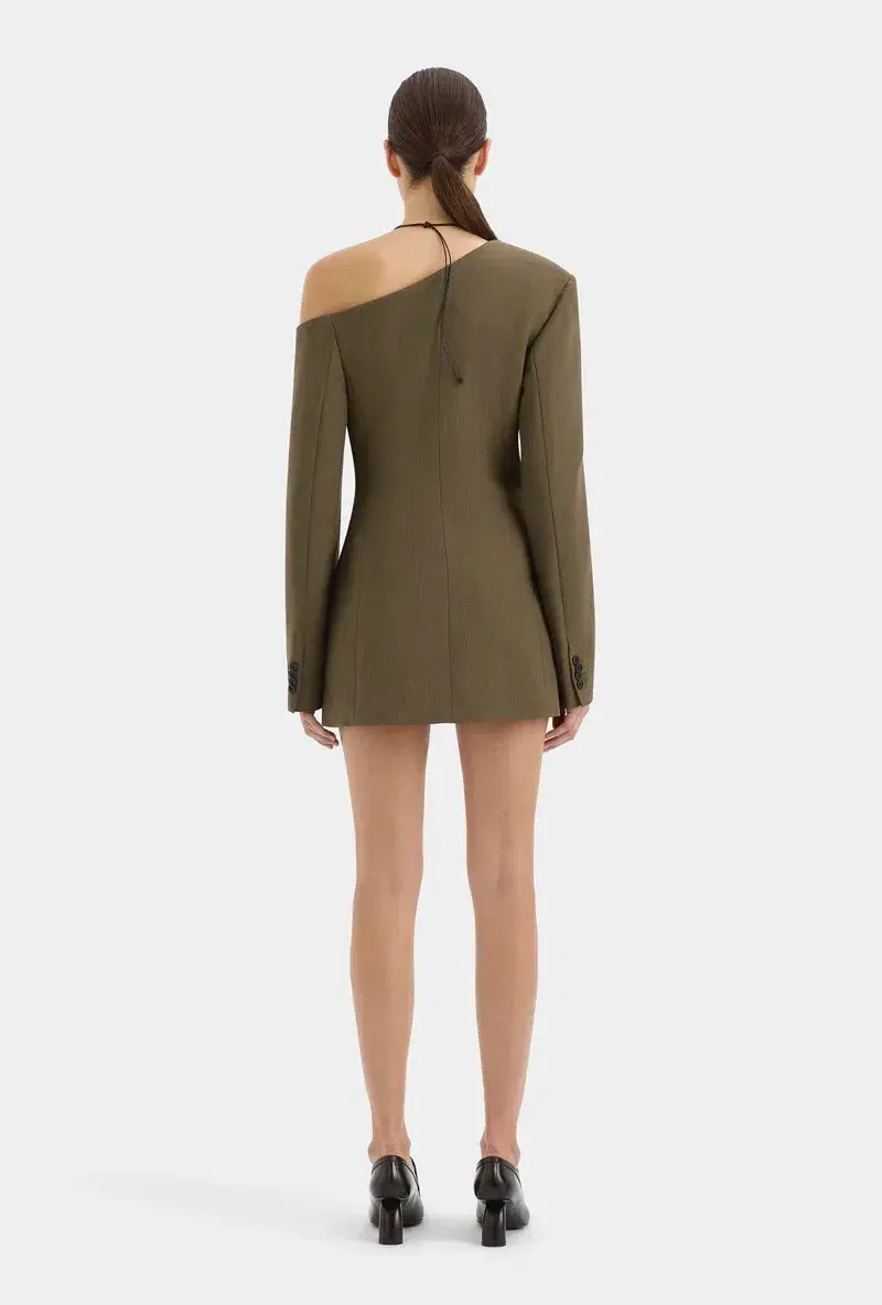 Sir the label Sartoria Mini Dress Chocolate Marle Size AU 8 for rent on The Volte - main image