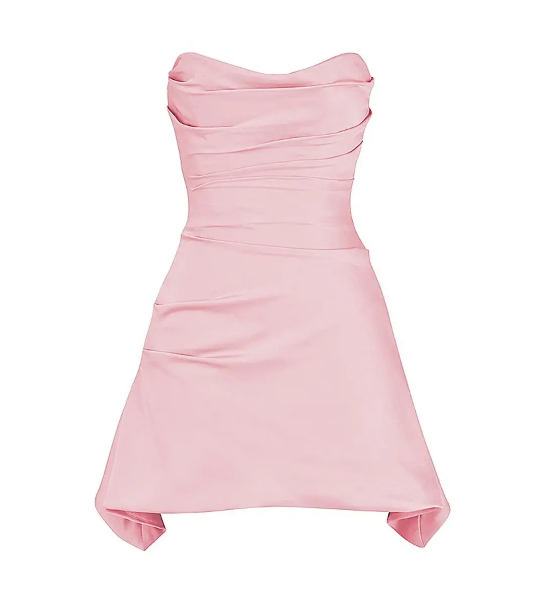 House of CB Jasmine Draped Strapless Corset Mini Dress Rose Pink Size XS/AU 6 for rent on The Volte - main image
