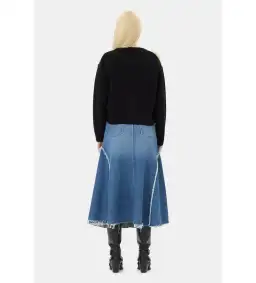 Ganni Blue Midi Skirt Mid Blue Stone Size 38/Au 10 for rent on The Volte - image 4