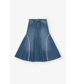 Ganni Blue Midi Skirt Mid Blue Stone Size 38/Au 10 for rent on The Volte - image 5