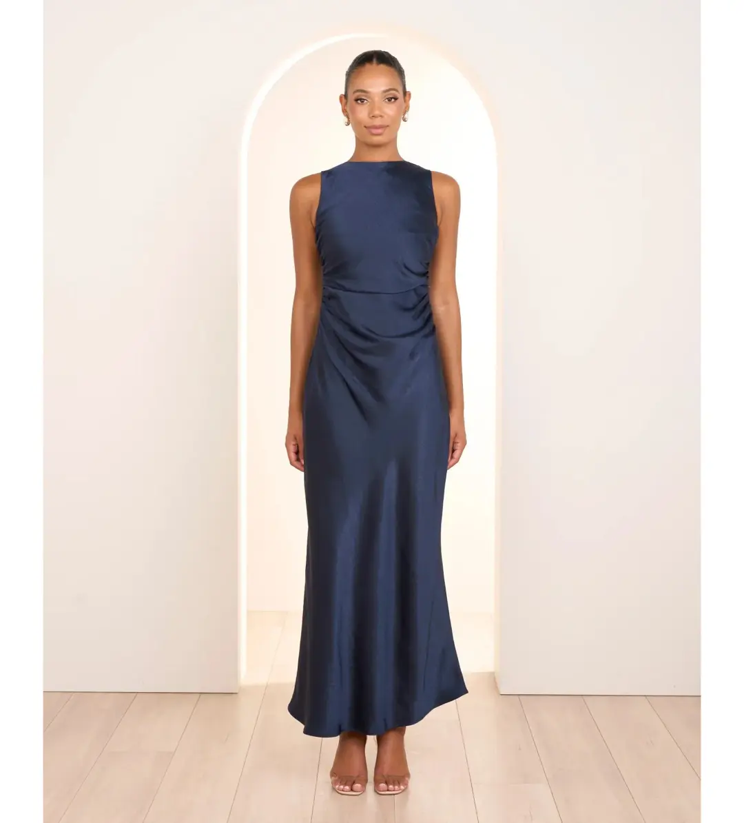 Pilgrim Gita Boat Neck Maxi Dress Navy Size 10 for rent on The Volte - main image