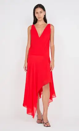Bec & Bridge Rhone Wrap Asym Dress Chilli Size 10 for rent on The Volte - image 2