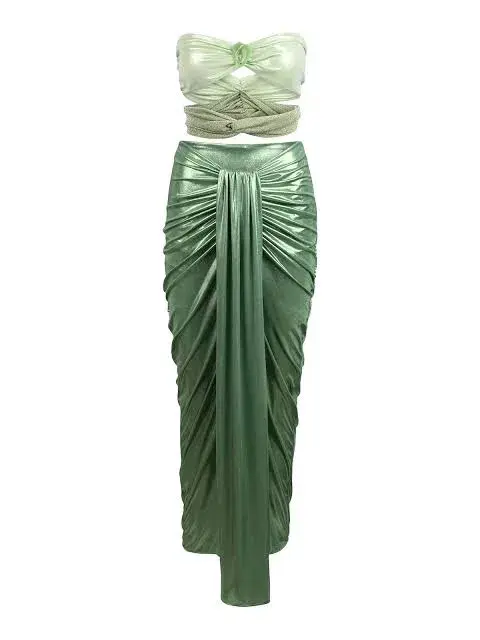 Baobab Giselle Maxi Dress Cucumber Green Size L /Au 12 for rent on The Volte - main image