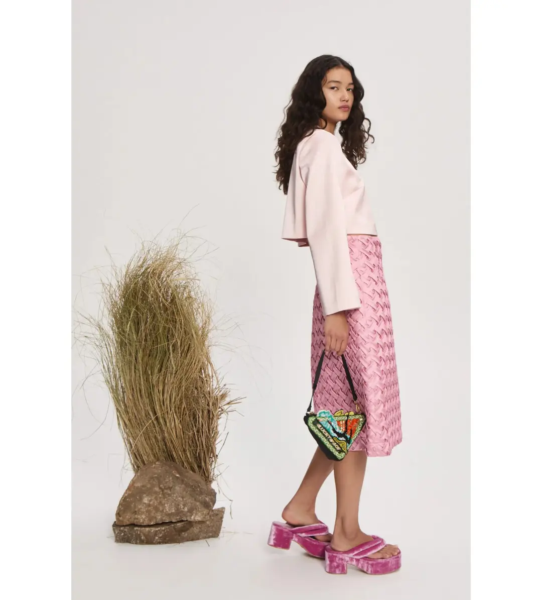 Alemais Inez Skirt In Pink Size 8 for rent on The Volte - main image