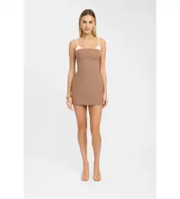 Kookai Ariel Contrast mini in affogato Size AU 12 for rent on The Volte - image 1