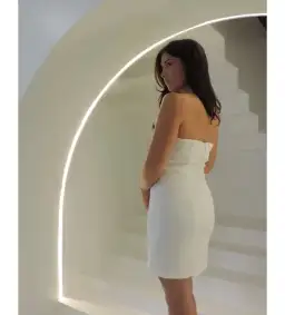 Kookai Strapless Mini Dress White Size 10 for rent on The Volte - image 2