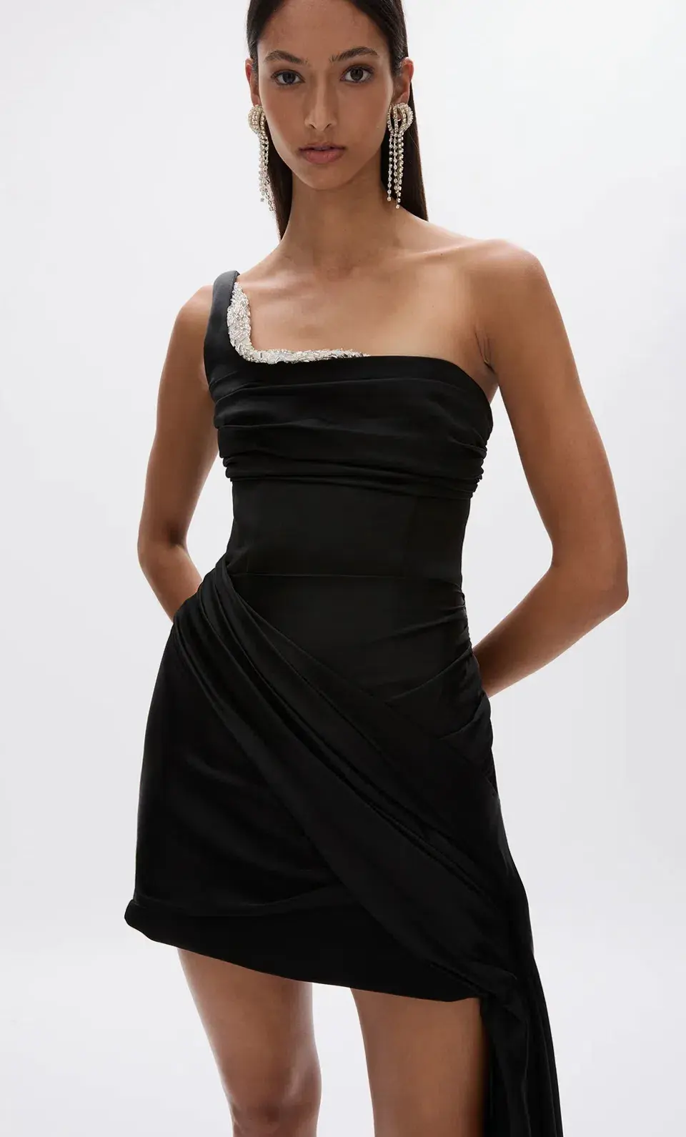 Rachel Gilbert Lorna Mini Dress in Black Size 2 / AU 10  - Image 3