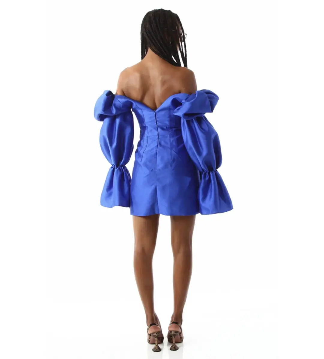 Khirzad Femme Solaro Mini Dress Cobalt Blue Size AU 10 for rent on The Volte - main image