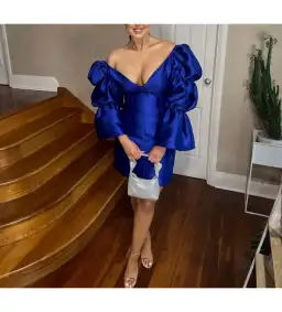 Khirzad Femme Solaro Mini Dress Cobalt Blue Size AU 10 for rent on The Volte - image 1