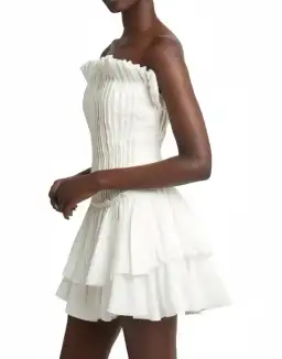 Aje Utopia Mini Dress White Size 10 for rent on The Volte - image 4