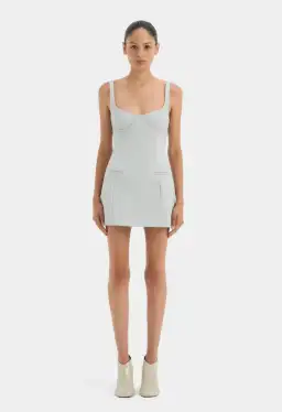 Sir the Label Sandrine Balconette Mini Dress Ice Blue Size AU 8 for rent on The Volte - image 1