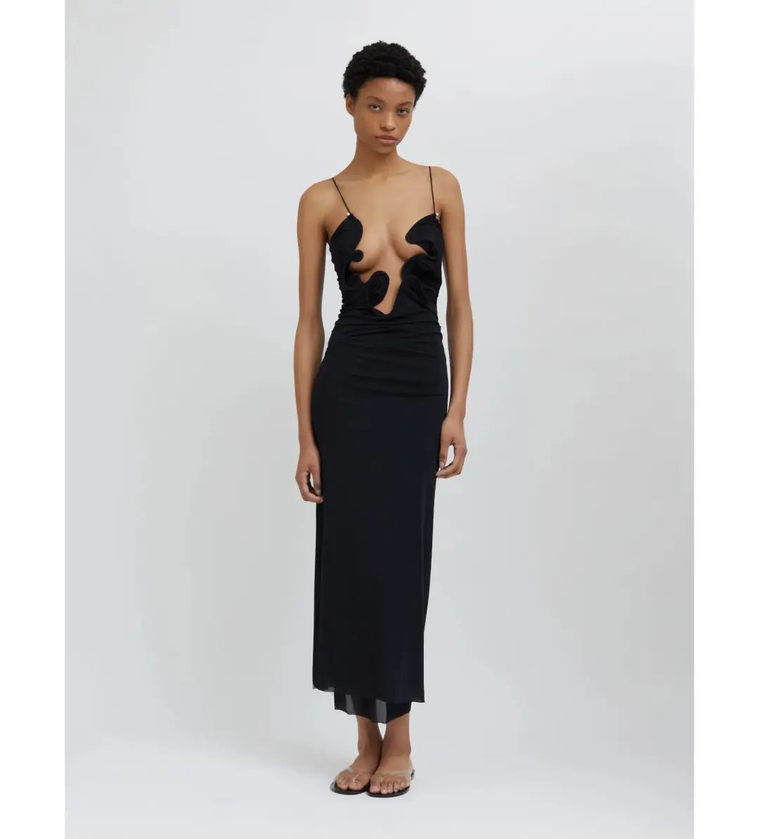 Christopher Esber Molded Venus Maxi Dress Black Size AU 6 for rent on The Volte - main image