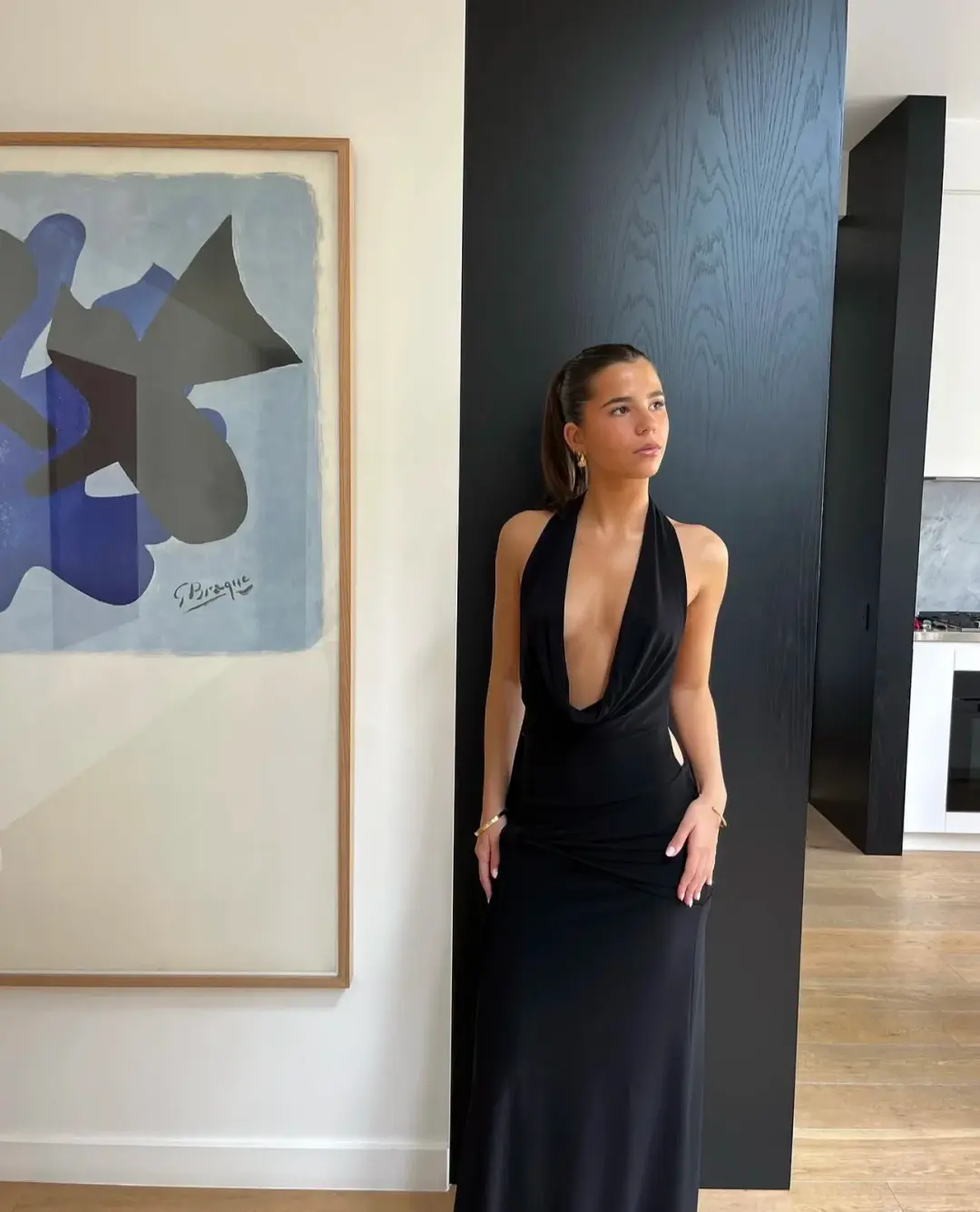 La Marie, Nadia dress, black, Size 8 for rent on The Volte - main image