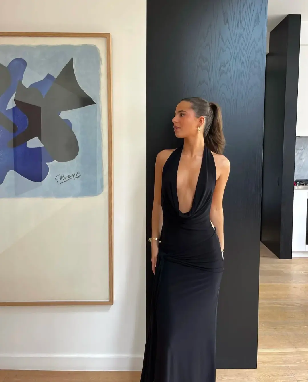 La Marie, Nadia dress, black, Size 8 for rent on The Volte - main image