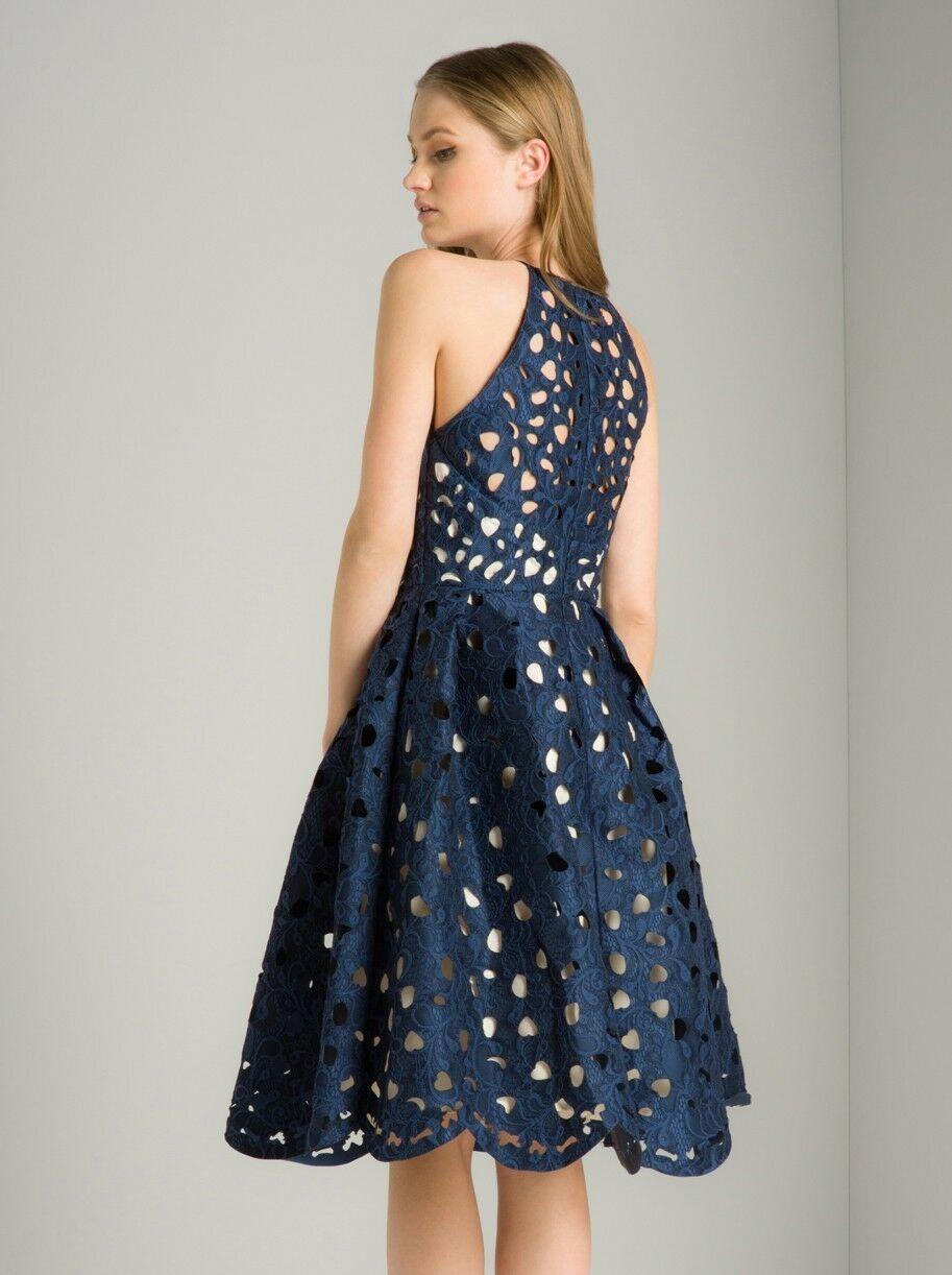 Chi Chi London Laser Cut Nessa Midi Dress Size 6 for rent on The Volte - main image