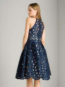 Chi Chi London Laser Cut Nessa Midi Dress Size 6 for rent on The Volte - image 2