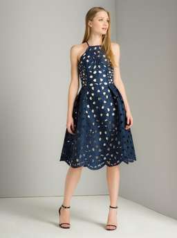 Chi Chi London Laser Cut Nessa Midi Dress Size 6 for rent on The Volte - image 1