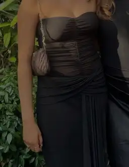 Bec & Bridge Noemi Strapless Dress in Black Size 8 for rent on The Volte - image 2