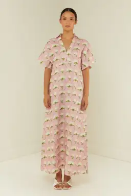 Palm Noosa Jasmine Midi Dress Diamond Hydrangea Size 12