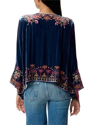 Johnny Was Joanna Velvet Bolero Size L/Au 12 for rent on The Volte - main image