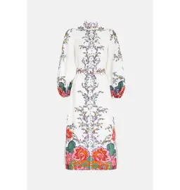 Zimmerman The Lovestruck Buttoned Midi Dress in Natural Paisley Floral Size 0 / AU 8 for rent on The Volte - image 3