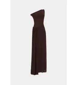 MISHA Sisal Mesh Maxi Dress Espresso Size 8/S for rent on The Volte - image 2