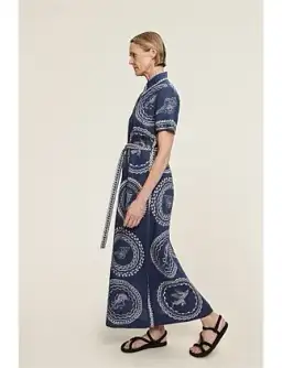 Alemais Ocean Linen Shirtdress in Blue Print Size 6 for rent on The Volte - image 2