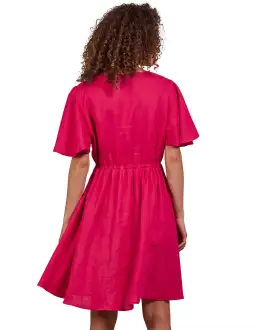 eb&ive Halcyon Tie Dress Raspberry Size AU 8 for rent on The Volte - image 4