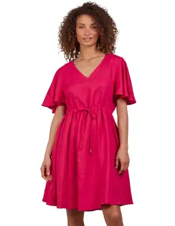 eb&ive Halcyon Tie Dress Raspberry Size AU 8 for rent on The Volte - image 1