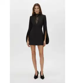 Camilla and Marc Sillage Lace Mini Dress Black Size AU 12