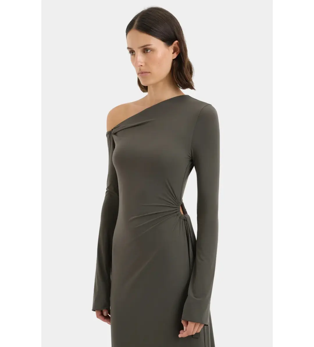 Sir the Label Hana Tie Maxi Dress Charcoal Size 2/AU 10 for rent on The Volte - main image